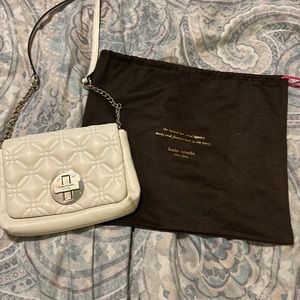 Kate Spade ivory quilted shoulder crossbody w/dust bag!